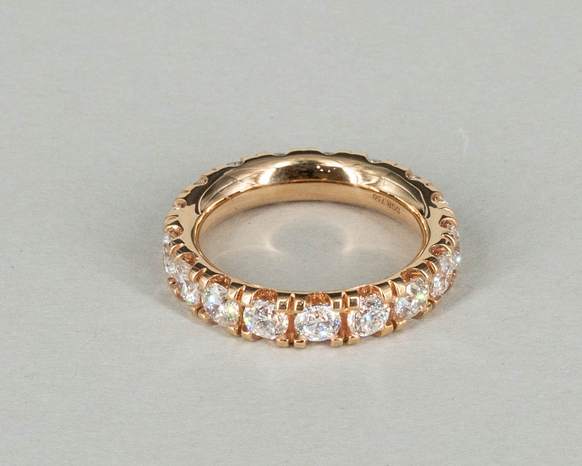 Memoryring in 18 kt Roségold mit Brillanten