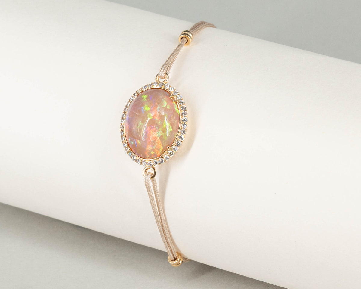 Armband in 18 kt Roségold mit Opal und Brillanten