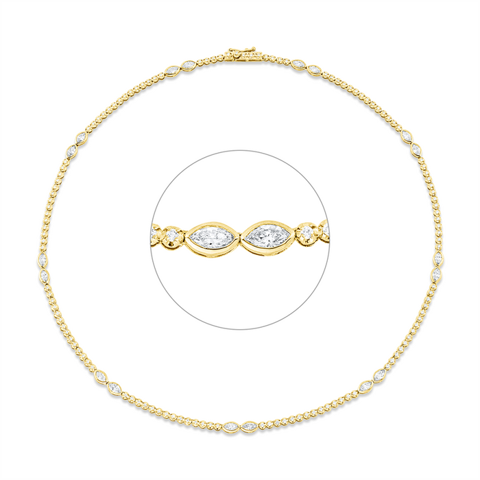 Collier 18 kt GG+WG