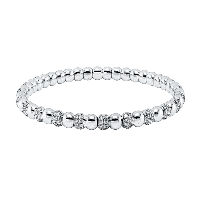 Armreif 14 kt WG, Flex-Band, variabel