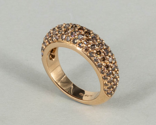Ring in 18 kt Roségold mit Brillanten
