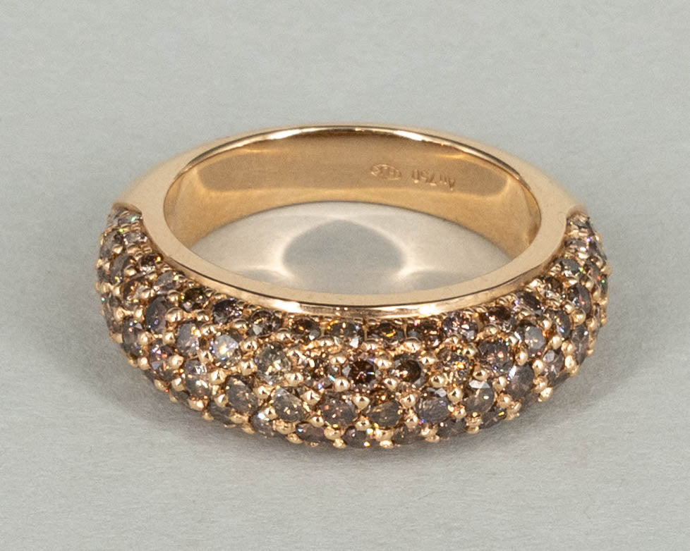 Ring in 18 kt Roségold mit Brillanten
