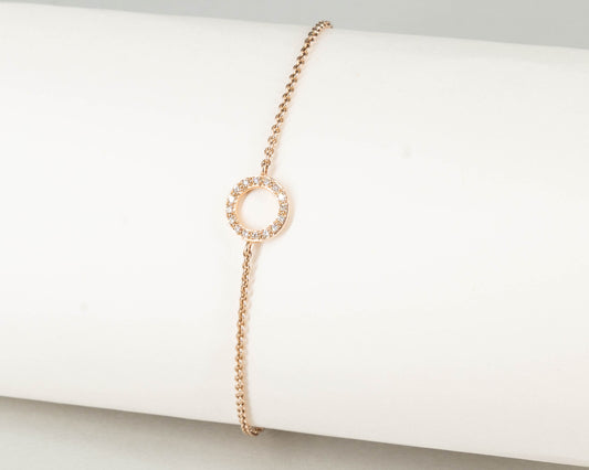 Armband in 14 kt Roségold mit Brillanten