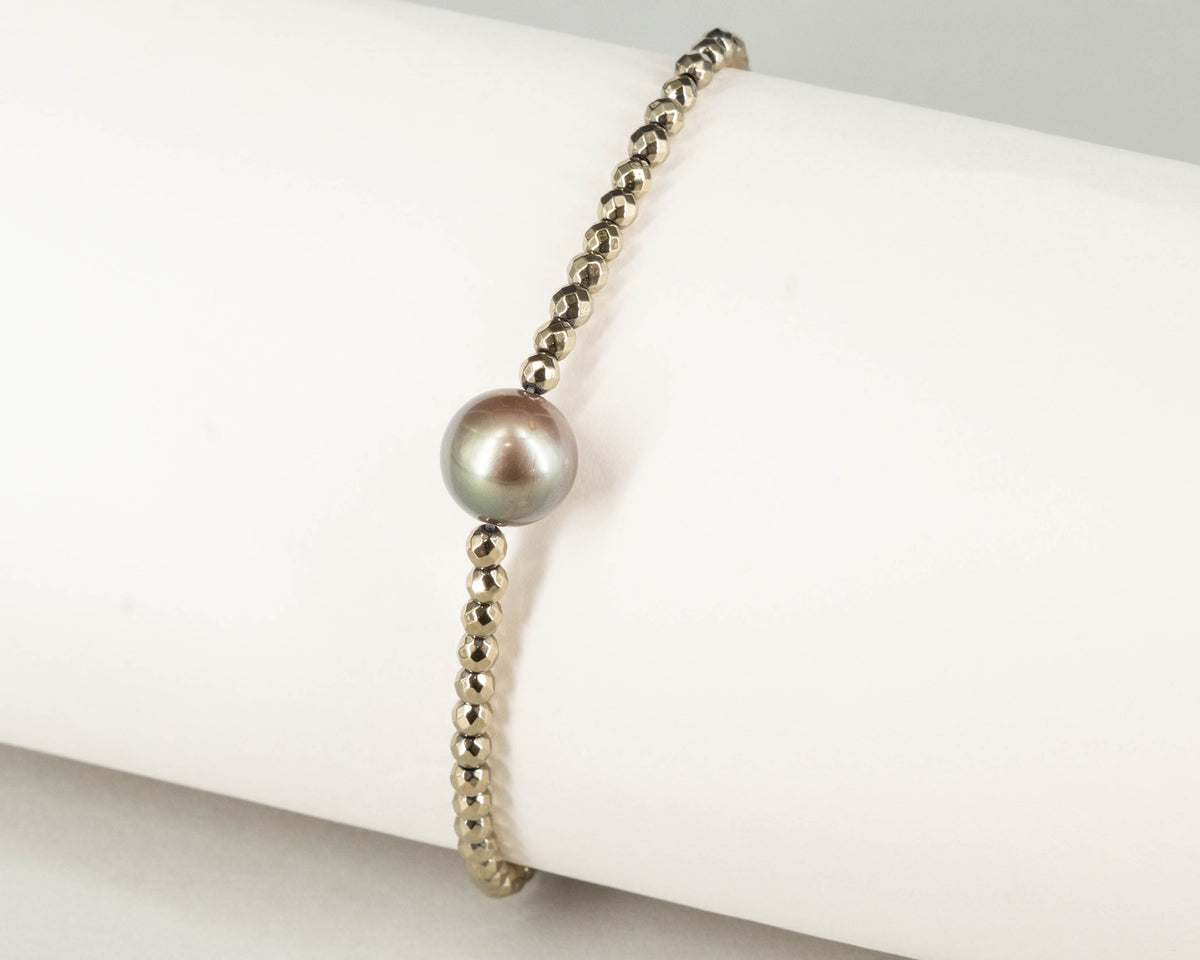 Armband "Venice" mit Hämatit und Süßwasserperle
